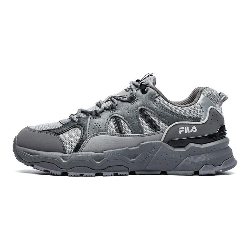 Fila Trek 1S Тканевые Уличные Модные Ретро Низкие Кроссовки для Повседневной Носки Мужские серые F12M242119FDQ