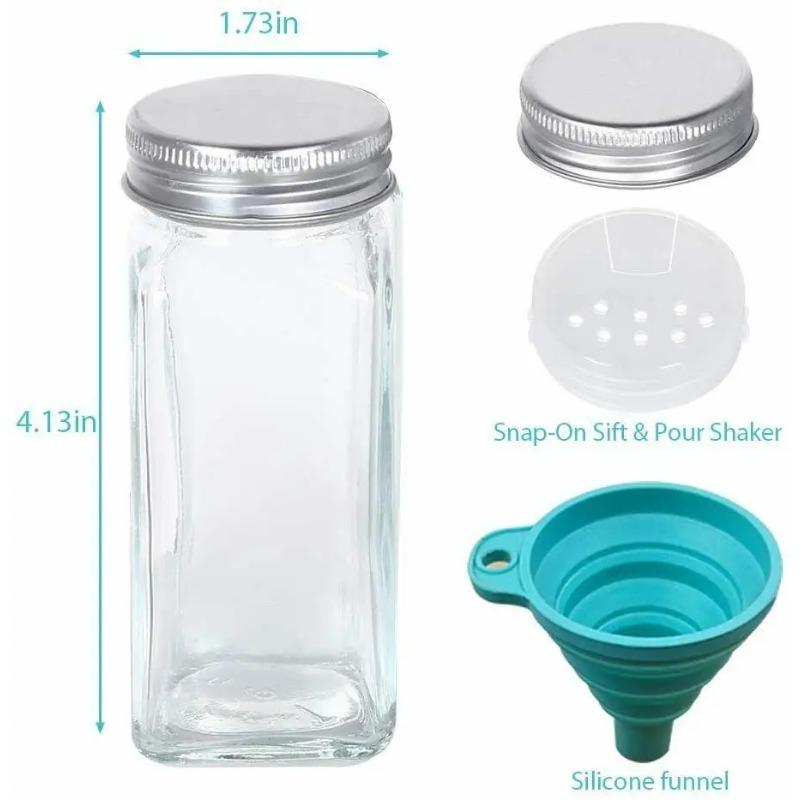 24 бутылочки для приправ для кухни с этикетками, которые можно настраивать для удобства доступа и очистки