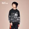 Детская толстовка с капюшоном colorblock на флисовой подкладке 361°