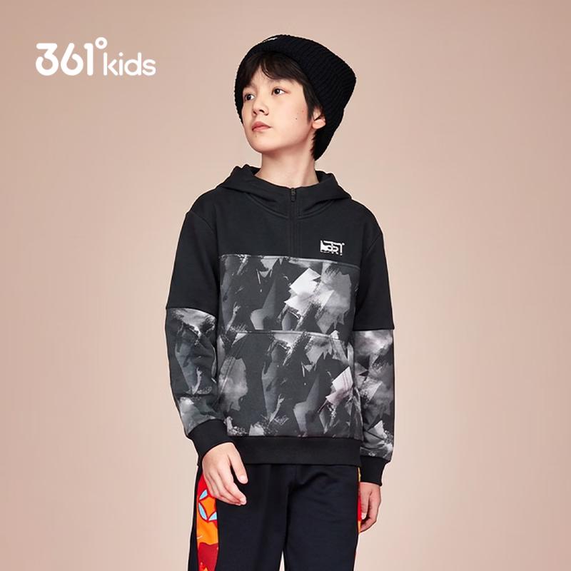 Детская толстовка с капюшоном colorblock на флисовой подкладке 361°
