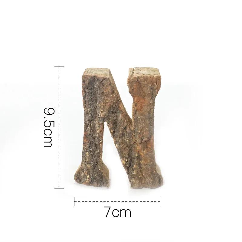 Вместе с Bark Массив дерева Ретро Деревянные Английские Буквы Алфавит Число для Кафетерия Бара Домашнее Украшение Винтажная Сделай Сам Буква