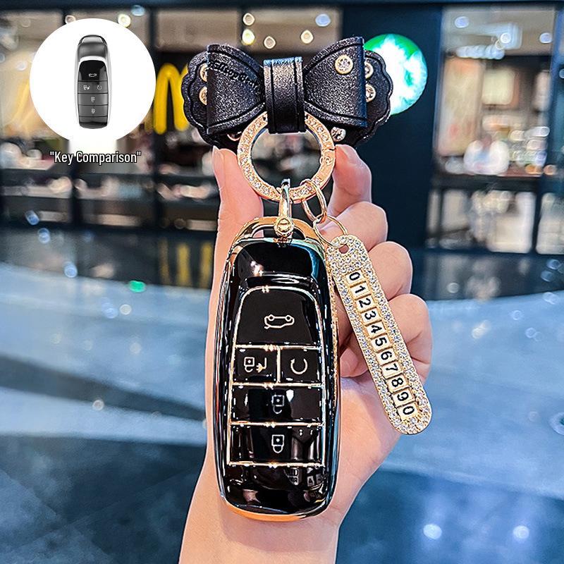 Key Cover for GAC AION Y, Trumpchi Plus, AION S, SMAX, Mei 580, and AION V - Elegant Design for Women