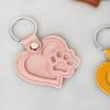 3pcs Pet Hair Keepsake Keychain, Custom Pet Paw Print Pendant, Memorial Locket for Cat Dog Fur, Leather Keychain Holder