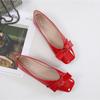 Fashion Large Size Single Shoe Women's Spring/Autumn New Bow Casual Shallow Cut Flat Shoe Womens Women Work Shoes Comfortable for Work