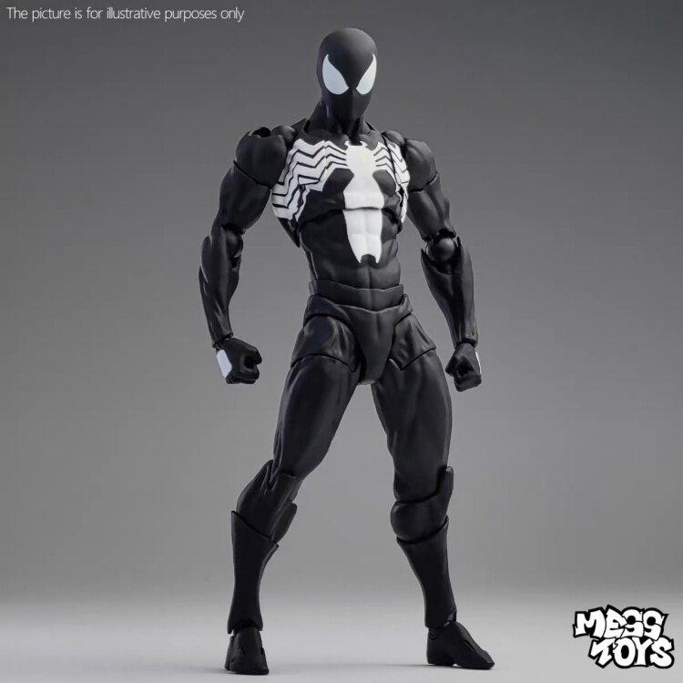 Оригинальная фигурка Человека-паука Mess Toys Черный костюм Сосед Симбиот Messtoys Алый Сосед Фигурка Действия Ct Черный Красный Человек-Паук
