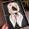 Polka dot small square scarf, silk scarf, women's matching shirt, sunscreen, headband, neck protection, neck circumference, square tulle scarf, scarf.