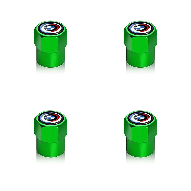 For BMW 1 W E82 4PCS Aluminum Alloy Car Wheel Tire Valve Cap Stem For BMW 50th Kith F30 F10 E90 E46 E60 E70 E39 E36 E87 X7 E92 E91 E28 X3 X1