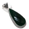 Emerald Natural Gemstone Handmade 925 Sterling Silver Pendant 2.88" F6H17