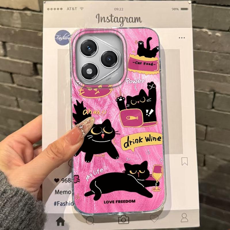 Gradient Rainbow Cat Cartoon Girls Case For Honor 400 Pro X9c Magic7 Magic6 200 Lite Smart X9a X8a X8b X8c X7c X6c Fundas Cover