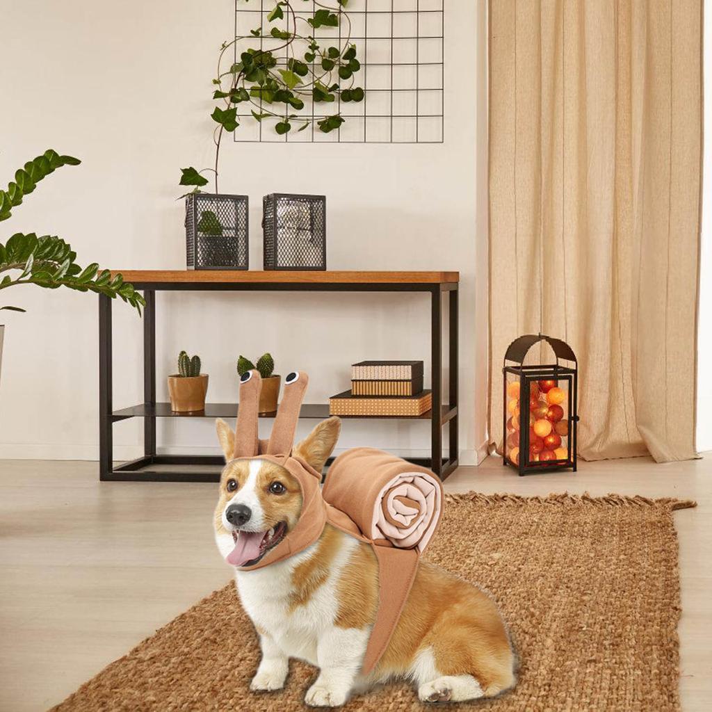 Dogs Cats Cosplay Snail Shape Jumpsuit Christmas Halloween Jumpsuit Pet Winter Clothes for Small Medium Large Dogs Cats