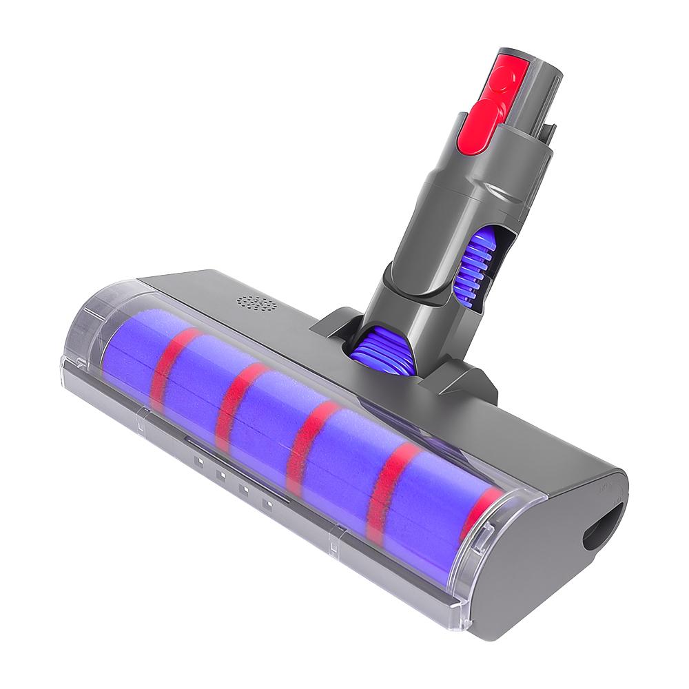 Brush Head Part For Dyson V7 V8 V10 V11 V15 Vacuum Cleaner Soft Roller Brushes with Direct Drive and 4 LED Light for Hard Floors