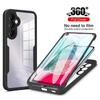 Candy Color Frame 360 Double Case For Samsung Galaxy A05S A15 A25 A35 A55 A04S A14 A24 A34 A54 A33 A53 A73 5G S23 S24 Ultra Plus Soft Front Back Cover