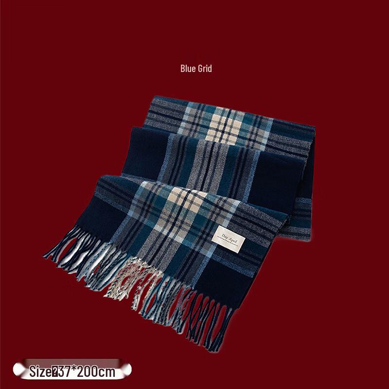 Autumn/Winter Plaid Faux Cashmere Scarf