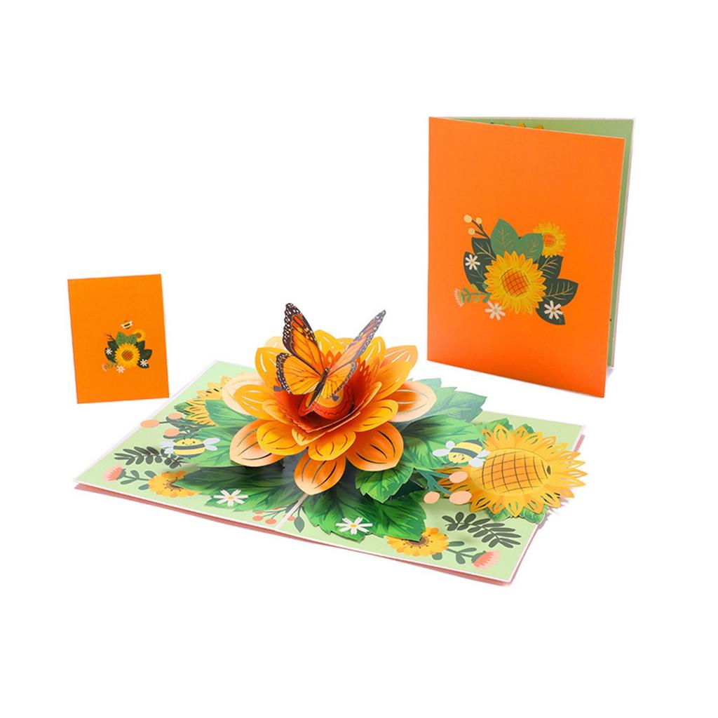 3D-букет из бабочек ко Дню матери, складная поздравительная открытка, бумажная скульптура, цветочный фестиваль, подарок-благословение ко Дню учителя