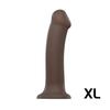 Chocolate Bendable Dildo - XL - Dual Density Silicone - Powerful Suction Cup
