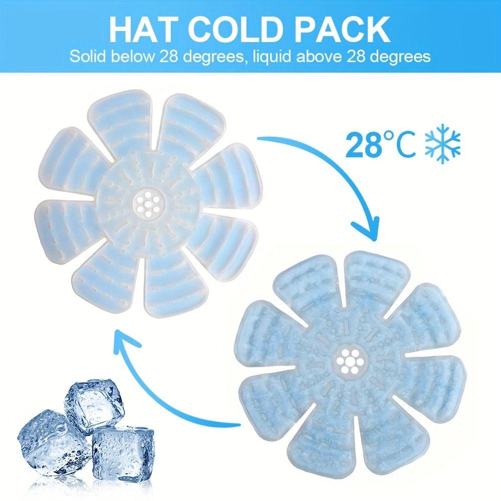 Универсальные охлаждающие ледяные вкладыши для шляп, многоразовый PCM ледяной пакет для шляпы, портативная охлаждающая шапка для шлемов, для улицы