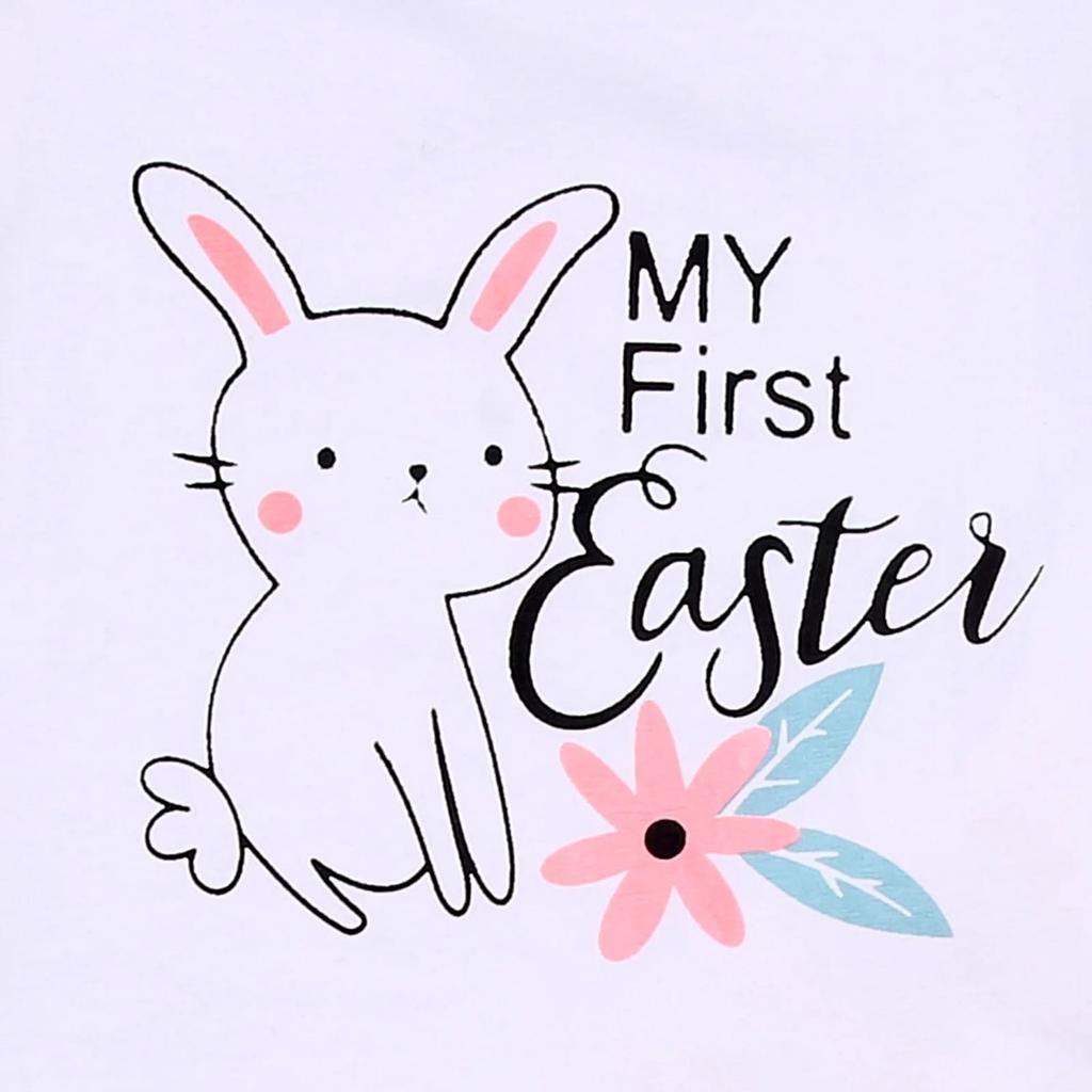 Костюм на гусеничном ходу для малышей, комбинезон с пасхальным кроликом, комплект из трех предметов