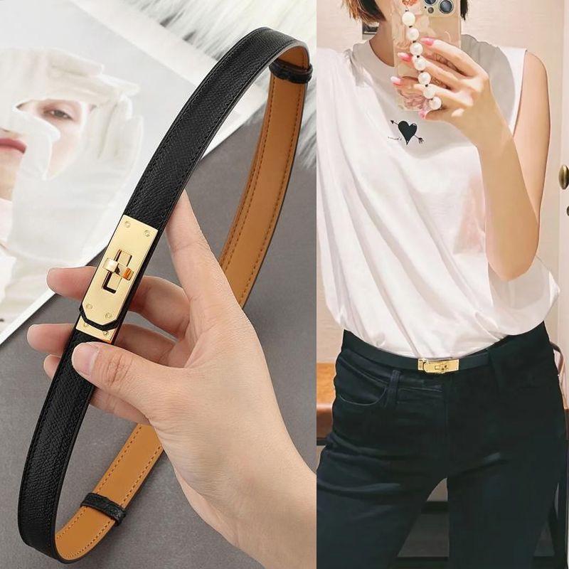 Women's Genuine Leather Kelly Belt - Versatile, Waist-Cinching, for Dresses & Coats