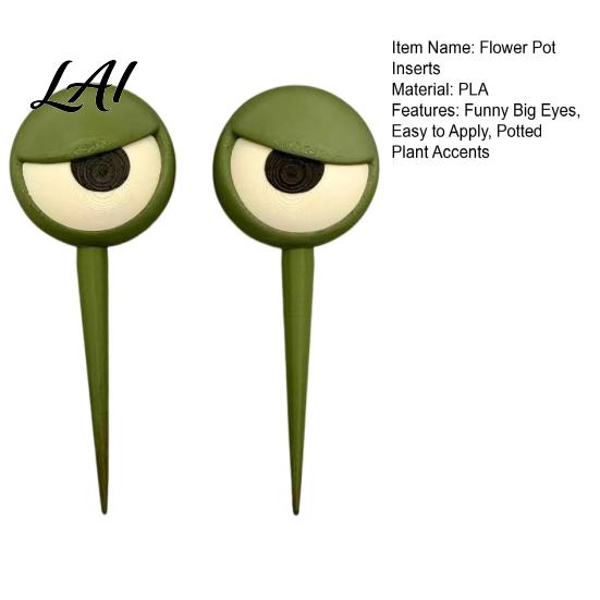 Personalized Plant Landscape Tools 1 Pair Eyes 3D Big Planter Insert Printed Eye Decorations Flower Cute Decor Pot Stakes