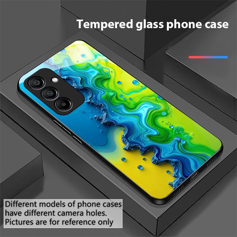 Цвет Черный Точка Белый Для Samsung Galaxy A15 5G 54 4G 51 50 24 35 90 71 12 51 53 52S 80 22 34 Чехол для телефона из закаленного стекла