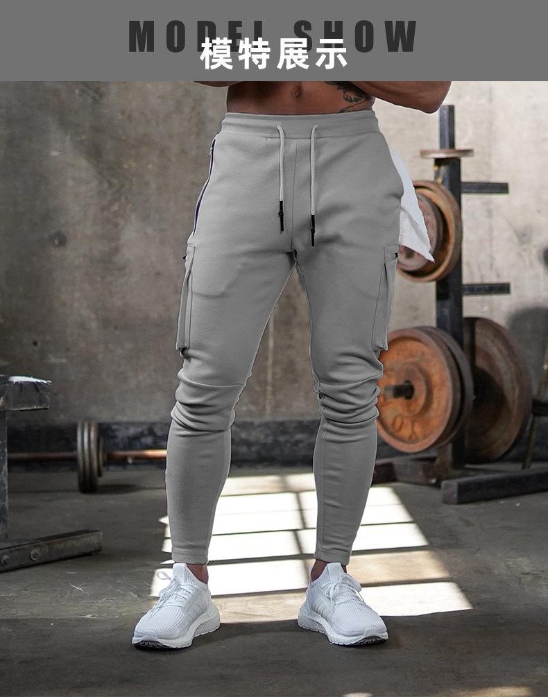 Мужские спортивные штаны Muscle Fitness с множеством карманов для тренировок на весну и осень