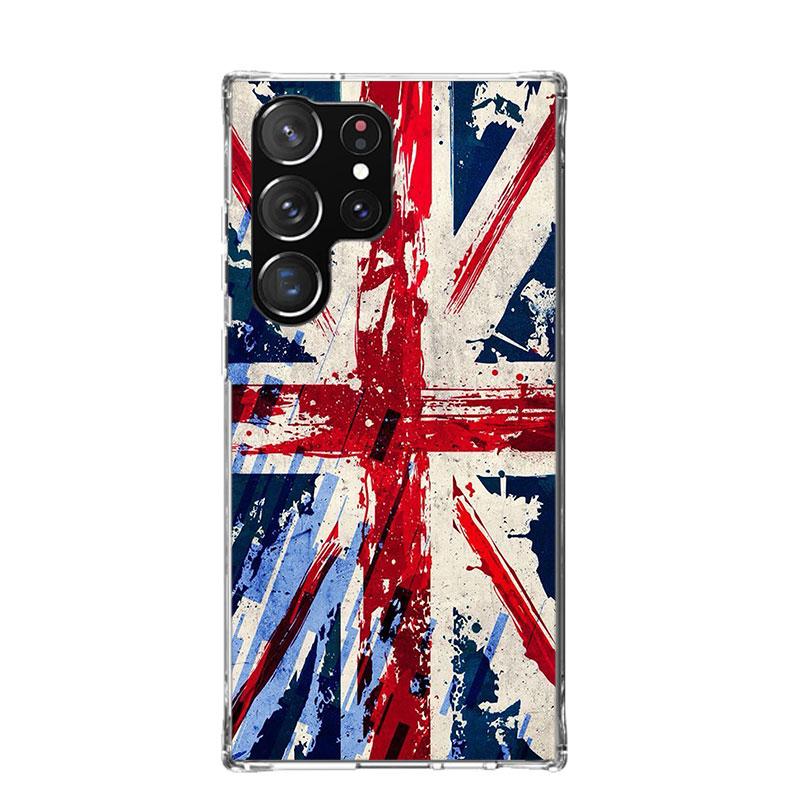 Union Jack England UK Flag Case Phone Cover for Samsung Galaxy S24 S25 Ultra S23 Plus S22 + S21 S20 FE S10 S25 Edge Trend Fundas