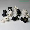 3D-печатные ornaments с большими глазами, мини-статуэтки кошек, миниатюрные милые котята, поделки для микро-ландшафтов, маленькие ornaments, украшение для рабочего стола