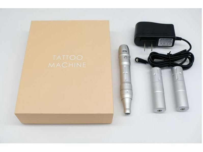 Машинка для татуажа бровей и губ с двумя аккумуляторами - Все-в-одном для татуажа бровей, губ и подводки глаз с эффектом напыления.