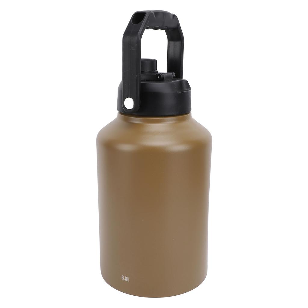 3.8L Спортивная бутылка для воды из нержавеющей стали с двойными стенками и вакуумной изоляцией для кемпинга на открытом воздухе