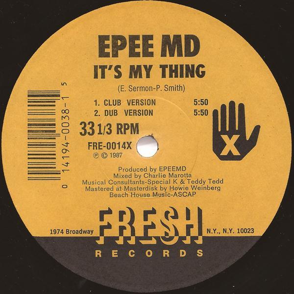 12-дюймовая пластинка EPEE MD Its My Thing Youre A Customer FRE0014 1999 US Rap HipHopRB Б/у
