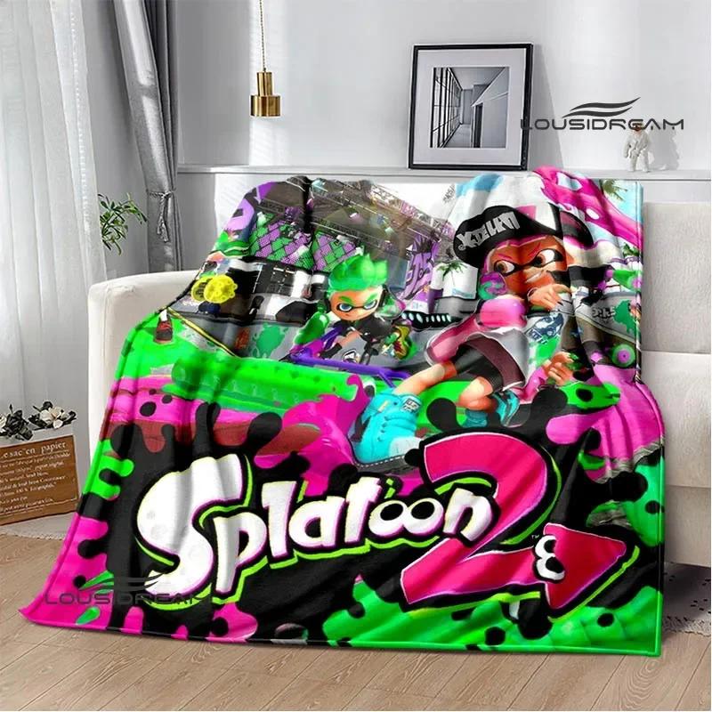 3D мультяшная игра Splatoon С принтом одеяло Фланелевое Теплые одеяла Мягкое и удобное одеяло постельное белье покрывало на кровать Подарок на день рождения