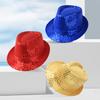Yousheng Jazz Hat Adult Kids Sequin Stage Show Hat Dance Performance Cap Christmas Halloween New Year Headwear