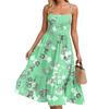 Women's Summer Spaghetti Strap Patchwork Beach Vacation Floral With Pocket Dresses