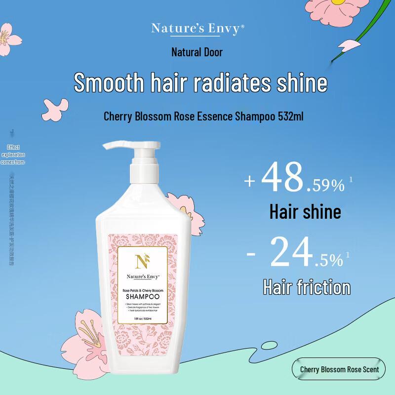 Natural Door Cherry Blossom Rose Essence Shampoo