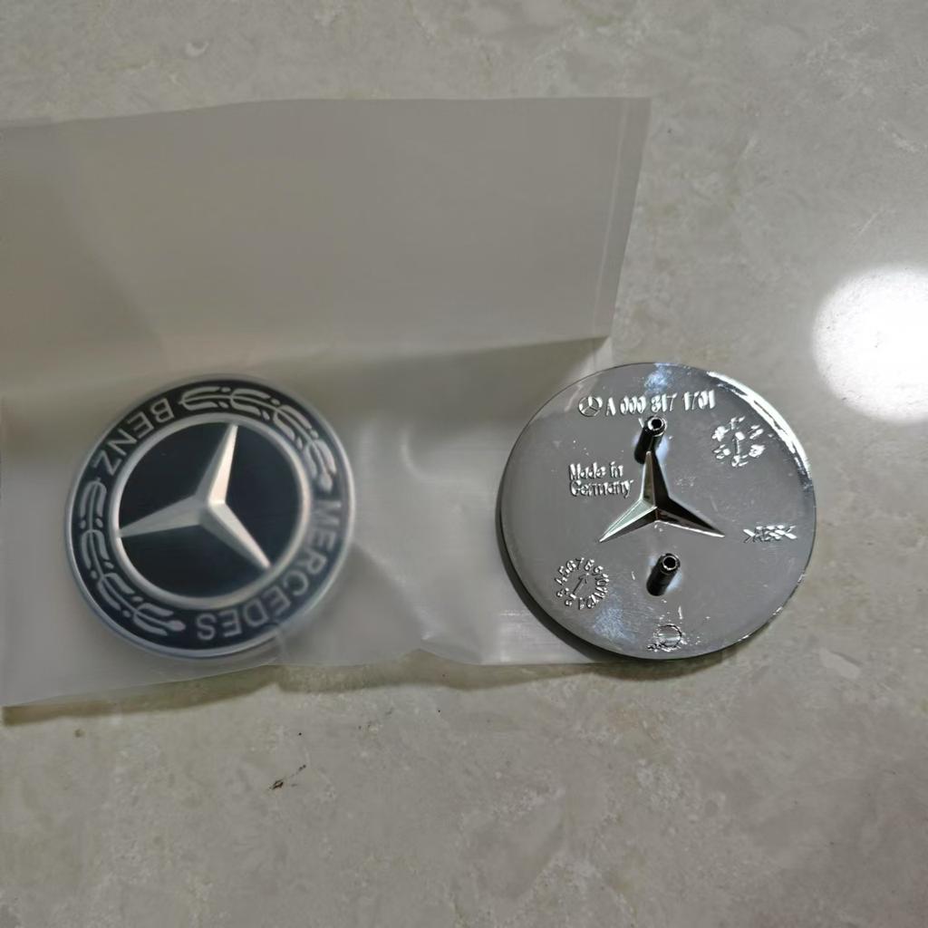 Car Sticker For Mercedes benz W212 W213 W205 C238 Silver Black Hood Emblem Badge Genuine A0008171701