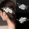 1 шт. заколка для волос ручной работы невесты головной убор кристалл головной убор подарок аксессуары для волос женские ювелирные изделия белый цветок