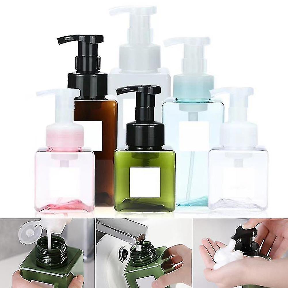 Foam Pump Bottle Hand Press Soap Foam Mousse Liquid 5 Pieces Clear
