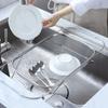 Stainless Steel Expandable Sink Colander Fine Mesh Sink Strainer Sink Drainer Basket Vegetables