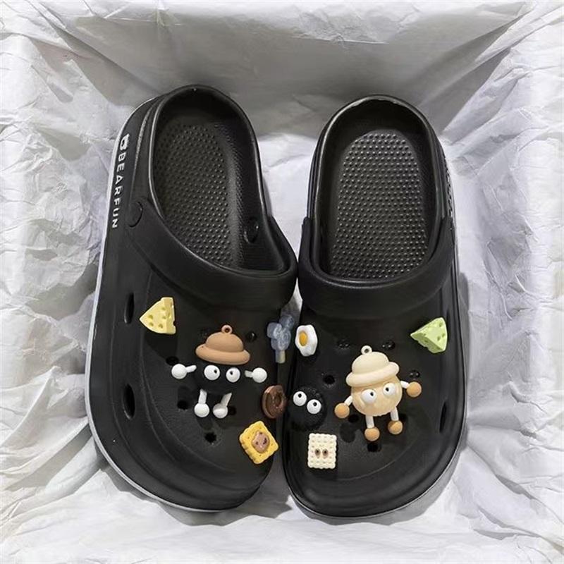 Обувь Hole Shoes, женская летняя верхняя одежда, сандалии Eva на толстой подошве, нескользящие дезодорирующие пляжные тапочки для женщин