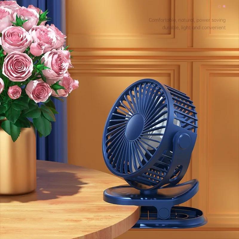 Мини USB вентилятор Вентилятор с аккумулятором и таймером Сильный ветер 3 скорости Настольный Портативный Тихий Офис Кемпинг На открытом воздухе