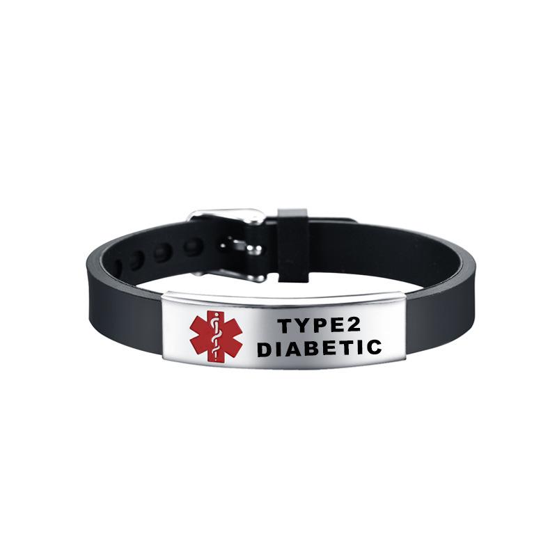 Медицинский браслет-идентификатор для диабетической астмы, Звезда жизни, регулируемый браслет для мужчин и женщин, браслет для оказания первой помощи, красный предупреждающий браслет