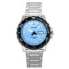 Standard Analog Stainless Steel Aqua Blue Dial Quartz MTD-125D-2A3V 100M Men's Watch
