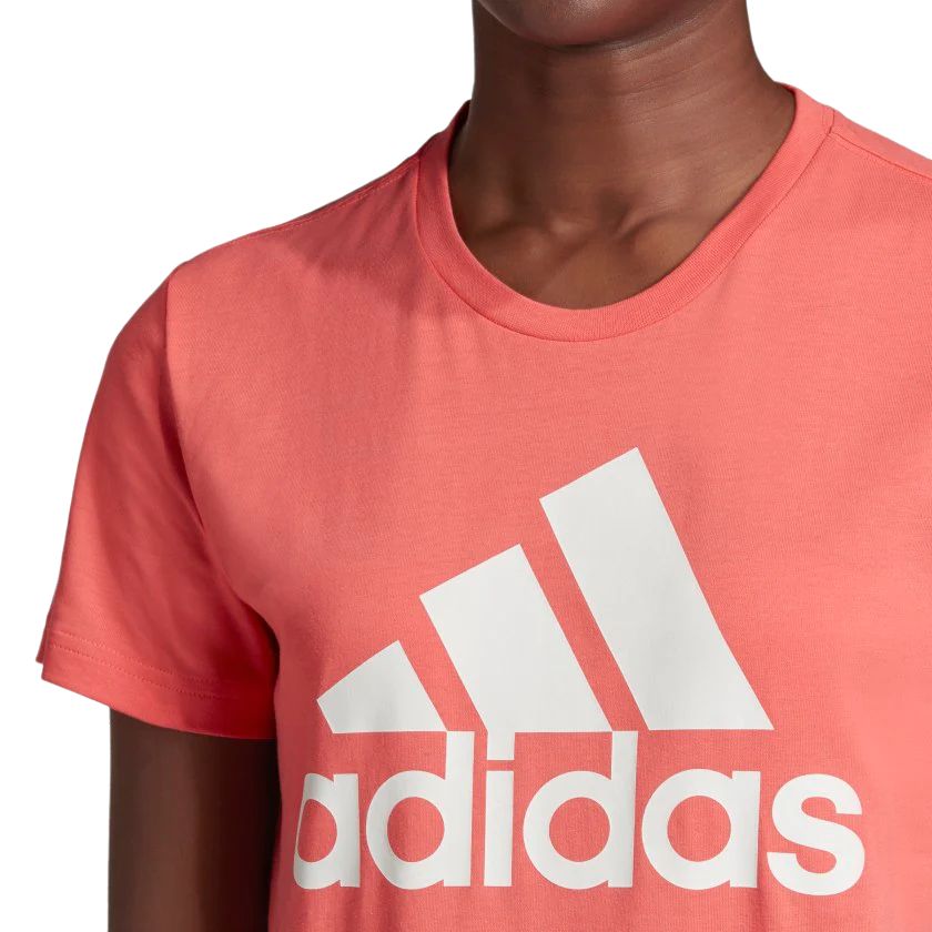 adidas Футболка Must Haves Badge Of Sport для женщин, блестящий красный GC6963