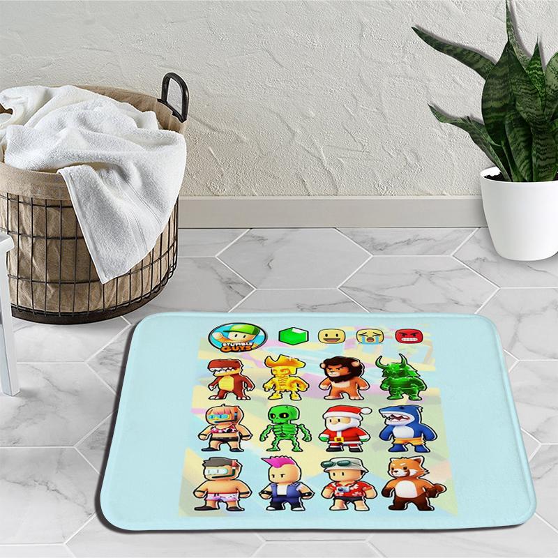 Ковер с героями мультфильмов Stumble Guys, ковер для игр, украшение для спальни, коврик для йоги, аниме, уличный ковер, нескользящий ковер, подарок на день рождения
