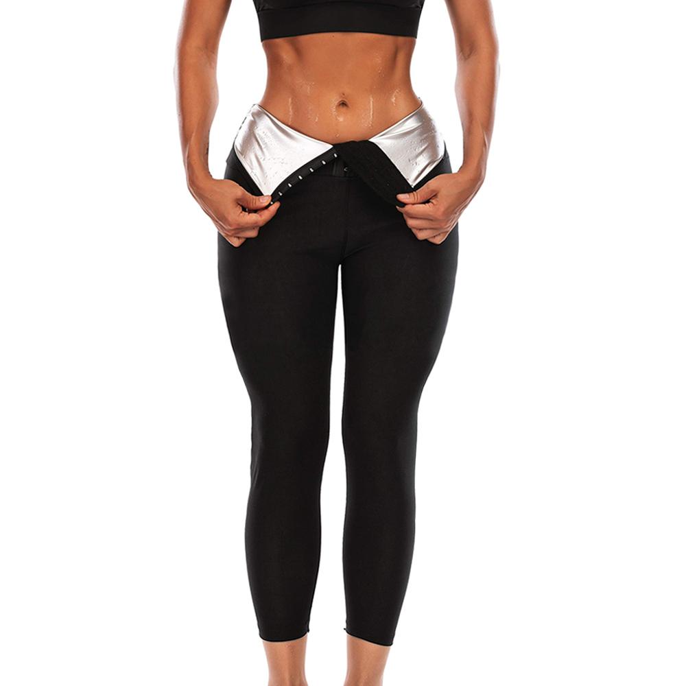 Брюки для сауны для женщин, спортивные леггинсы с высокой талией, компрессионные брюки для похудения, горячие термотренировки, тренировочные капри, брюки для фитнеса, формирователь тела