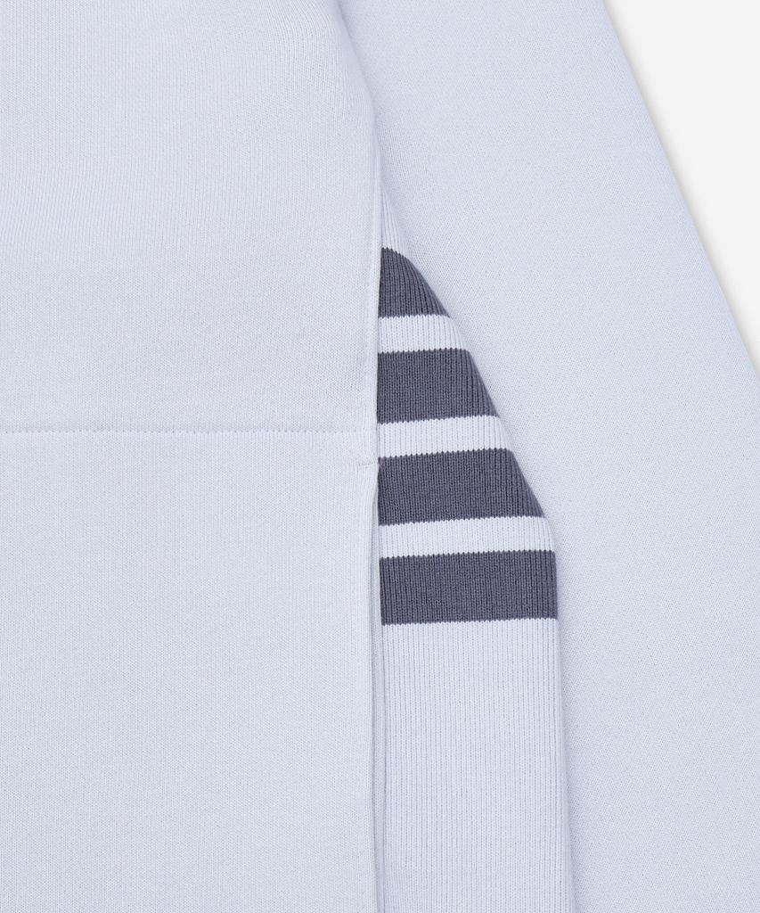 Thom Browne Loopback Jersey 4-Bar Zip-Up Hoodie - Pale Grey / Mjt517A03037050