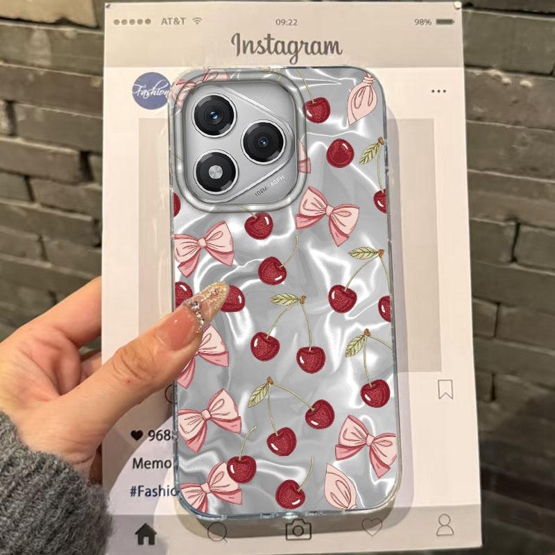 Розовый Чехол для телефона с бантом для девочек и женщин для Honor 400 Pro X9c Magic7 Magic6 200 Lite Smart X9a X8a X8b X8c X7c X8 Fundas Cover