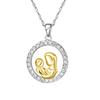 Exquisite Fashionable Copper Zirconia Round Pendant Necklace For Stylish Mothers On Special Occasions