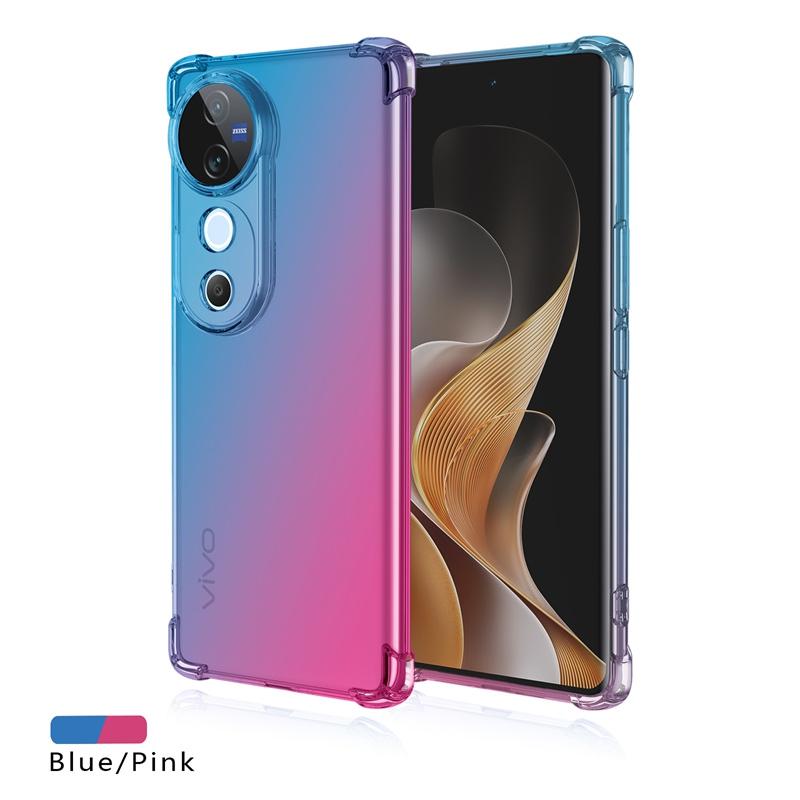Ударопрочный градиентный чехол из ТПУ для VIVO V50 V40 SE V30 Lite 5G V30e Защитный чехол Fundas Coque Capa
