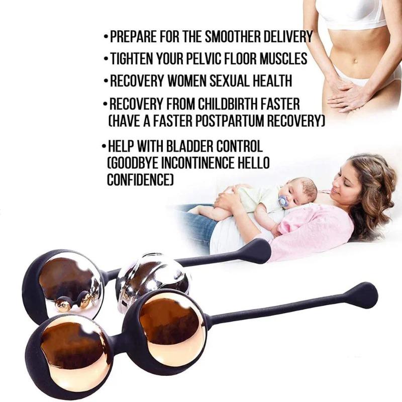 Postpartum Ball Pelvic Kegel Trainer Floor Muscle Rehabilitation Kit Vaginal Dumbbell Ball